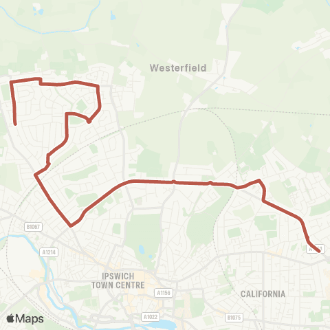 Ipswich Buses Shopping Parade - Crofton Road map