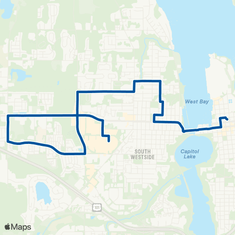 Intercity Transit Conger / Capital Mall map