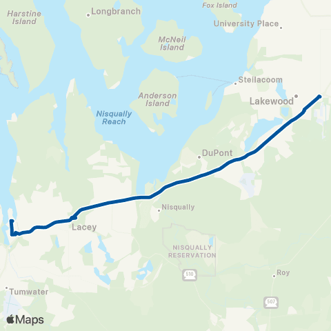 Intercity Transit Lakewood Commuter map