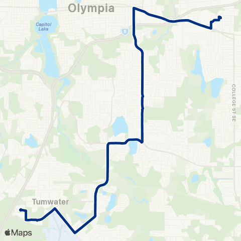 Intercity Transit Tumwater / Lacey map