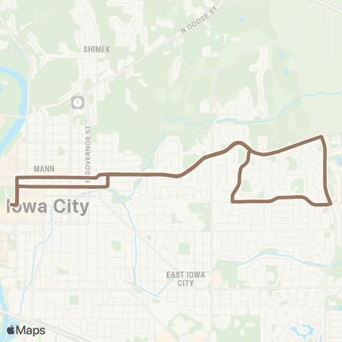 Iowa City Transit Rochester map