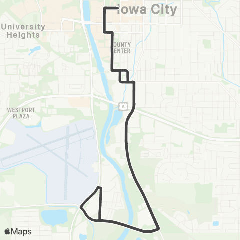 Iowa City Transit South Gilbert map