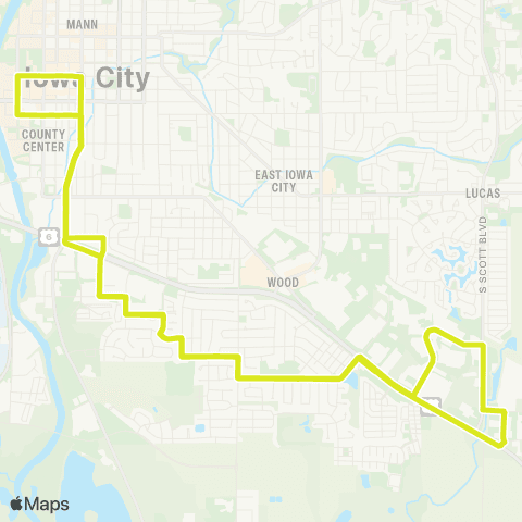 Iowa City Transit South Iowa City map