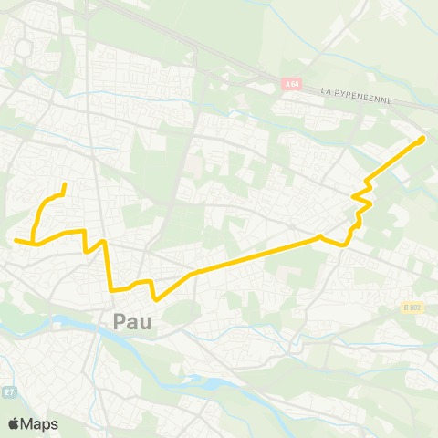 Idélis Billere J. Gois <> Pau CST Jean Feger map