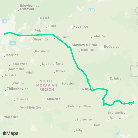 IDS JMK Brno - Slavkov U Brna - Žarošice - DražůVky - Kyjov map