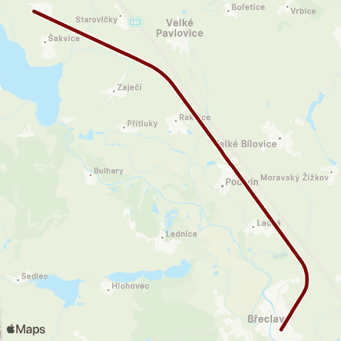 IDS JMK Šakvice - Břeclav map