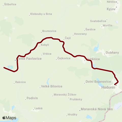 IDS JMK Zaječí - Kobylí - Hodonín map