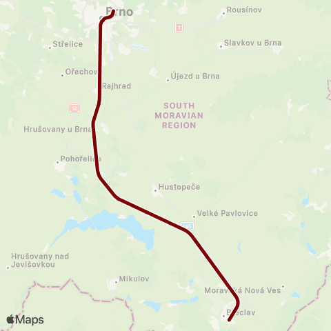 IDS JMK Brno - Břeclav map