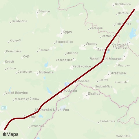 IDS JMK Břeclav - Staré Město U U. Hradiště map