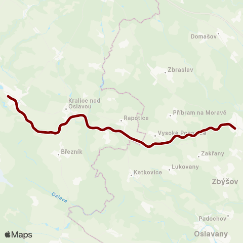 IDS JMK Náměšť Nad Oslavou - Rapotice - Zastávka map