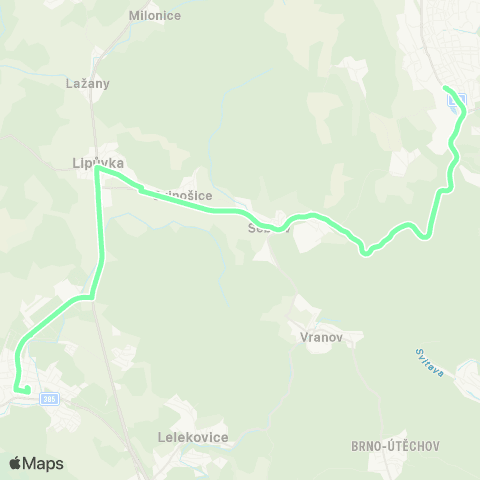 IDS JMK Blansko - LipůVka - Kuřim map