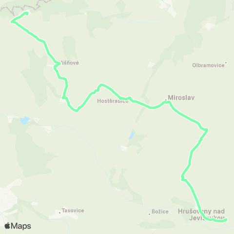 IDS JMK Tavíkovice - Horní Dunajovice - Hostěradice - Miroslav - Jiřice U Miroslavi - Břežany - Hrušovany Nad Jevišovkou map