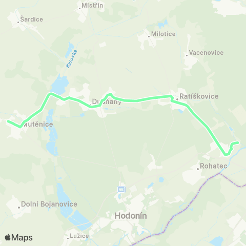 IDS JMK Podivín - Čejkovice - Mutěnice - Dubňany - Ratíškovice - Rohatec map