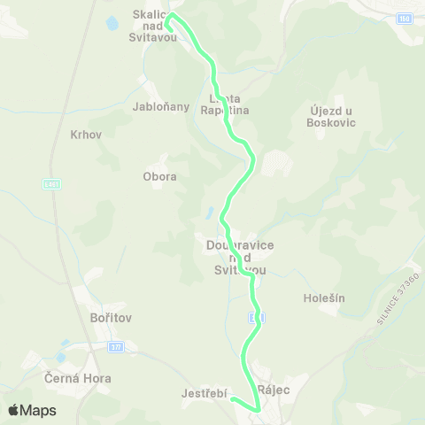 IDS JMK Náhradní Doprava Za Vlak Brno - Blansko map