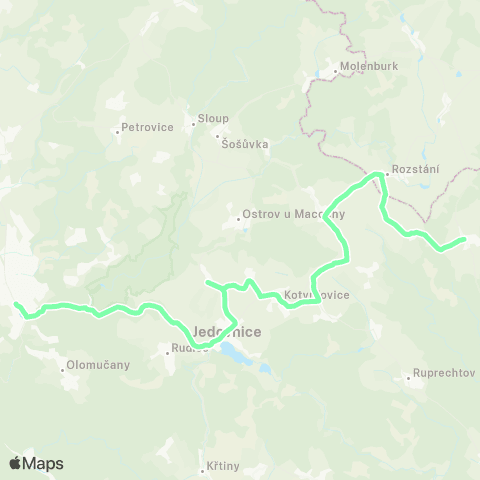IDS JMK Blansko - Jedovnice - Studnice map