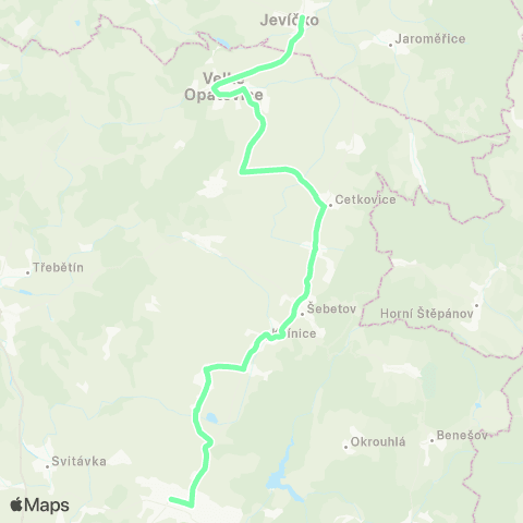 IDS JMK Rájec-Jestřebí - Boskovice - Velké Opatovice - Jevíčko map