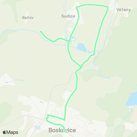IDS JMK Boskovice - Sudice - Boskovice map