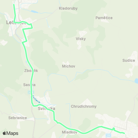 IDS JMK Boskovice - Svitávka - Letovice map