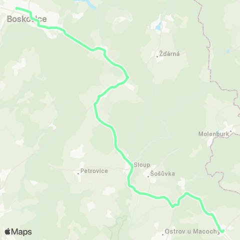 IDS JMK Boskovice - Ludíkov - Sloup - ŠošůVka - Lipovec map