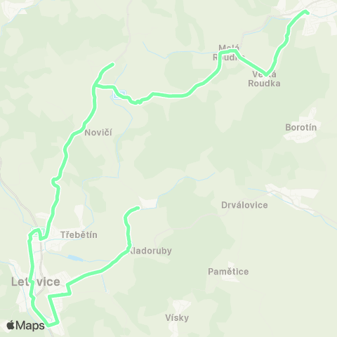 IDS JMK Letovice - Velké Opatovice map