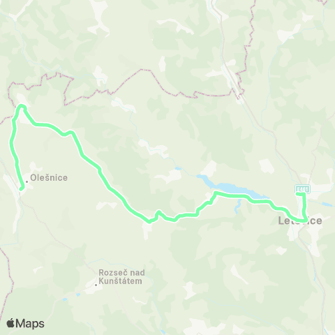 IDS JMK Letovice - Sulíkov - Olešnice map