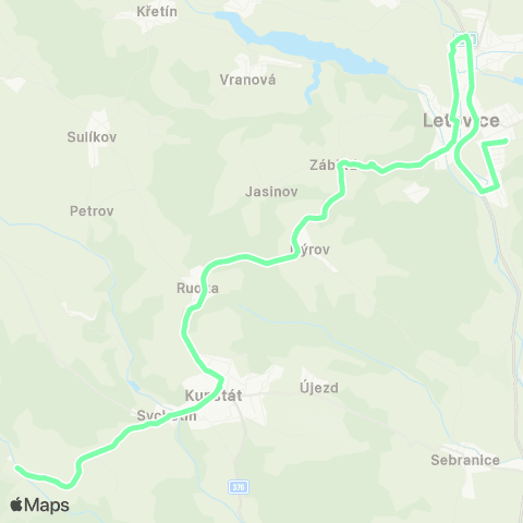 IDS JMK Letovice - Nýrov - Kunštát map