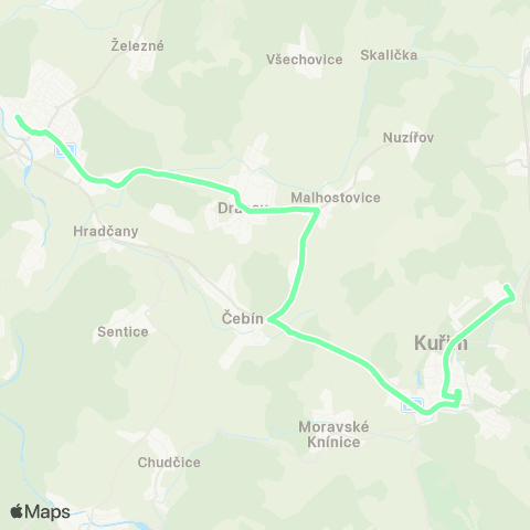 IDS JMK Tišnov - Drásov - Kuřim map