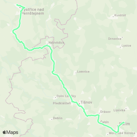 IDS JMK Tišnov - Kuřim map