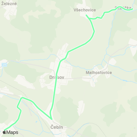 IDS JMK Sentice - Čebín - Drásov - Skalička map
