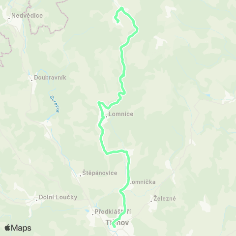 IDS JMK Tišnov - Lomnice - Brumov - Osiky map