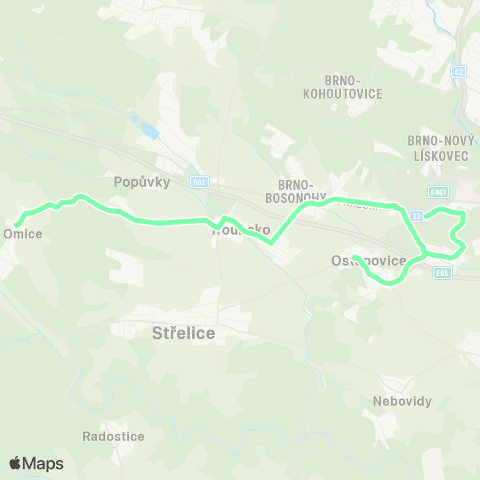 IDS JMK Brno - Ostopovice - Troubsko - Omice map