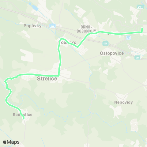 IDS JMK Brno - Troubsko - Střelice - Radostice map