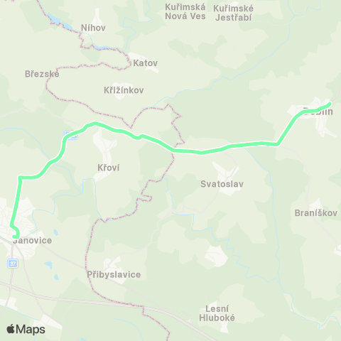 IDS JMK Deblín - Svatoslav - Přibyslavice - Velká Bíteš map