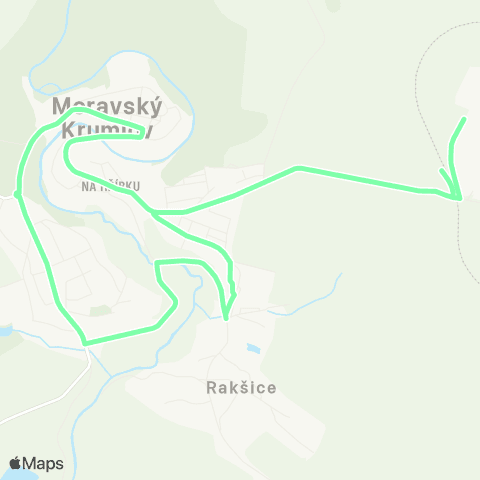 IDS JMK Moravský Krumlov,,PrůMyslová Zóna - Moravský Krumlov,,Žel.St. - Moravský Krumlov,,Nám. - Moravský Krumlov,Rakšice - Moravský Krumlov,,Žel.St. - Moravský Krumlov,,PrůMyslová Zóna map