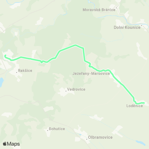 IDS JMK Moravský Krumlov - Loděnice map
