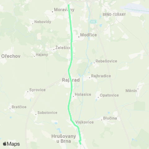 IDS JMK Židlochovice - Rajhrad - Brno map