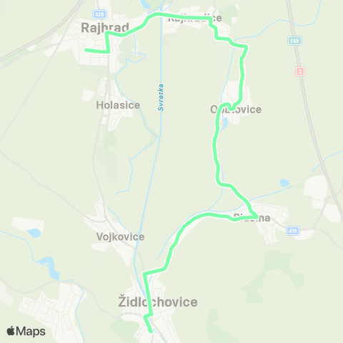 IDS JMK Rajhrad - Blučina - Židlochovice map