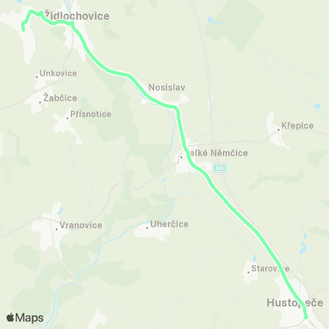 IDS JMK Hrušovany U Brna - Židlochovice - Hustopeče map
