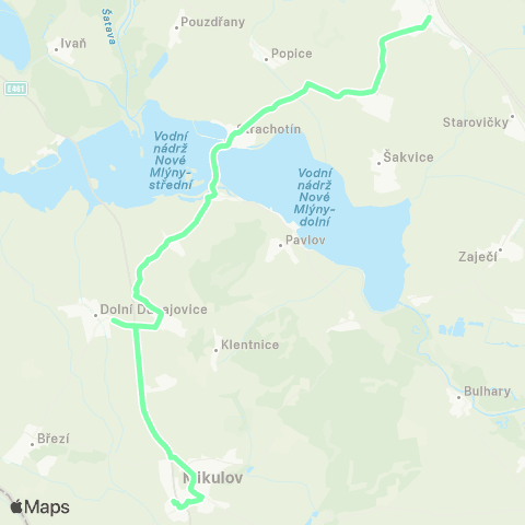 IDS JMK Mikulov - Dolní Dunajovice - Strachotín - Hustopeče map
