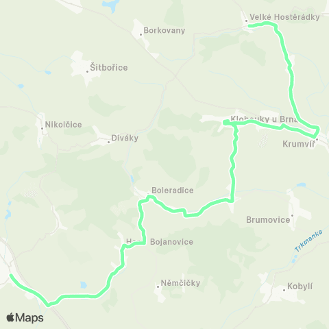 IDS JMK Hustopeče - Boleradice - Klobouky U Brna - Velké Hostěrádky map