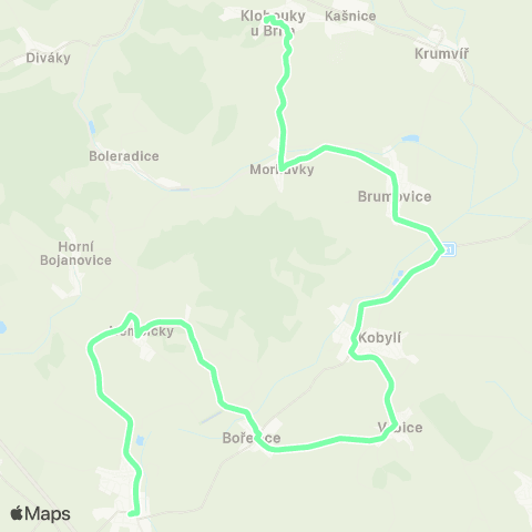 IDS JMK Velké Pavlovice - Němčičky - Bořetice - Kobylí - Klobouky U Brna map