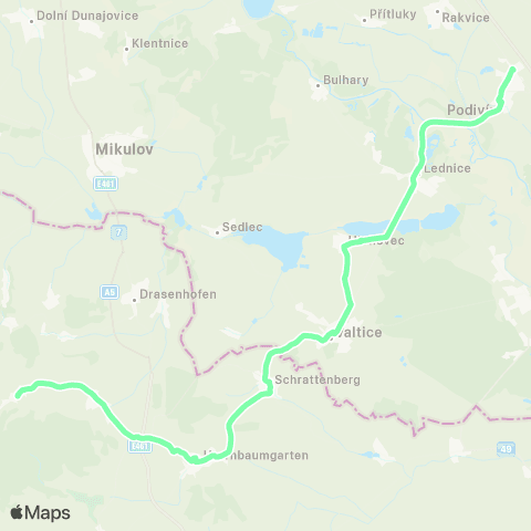 IDS JMK Rakvice - Podivín - Lednice - Valtice map