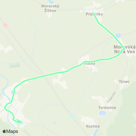 IDS JMK Břeclav - Hrušky - Moravská Nová Ves - Prušánky map