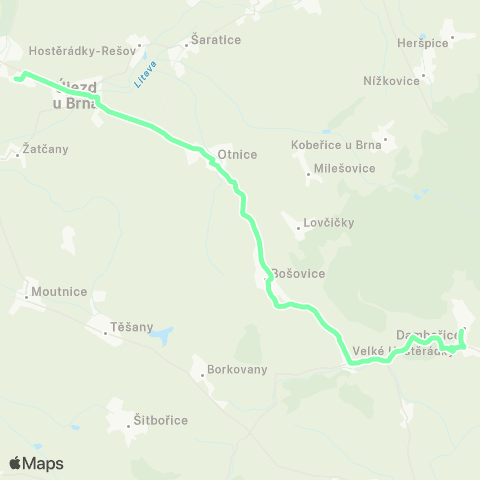 IDS JMK Sokolnice - Otnice - Dambořice map