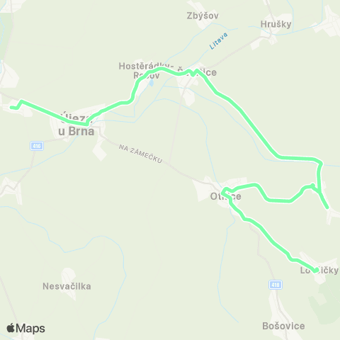 IDS JMK Sokolnice - Šaratice - Milešovice - Otnice - Lovčičky map