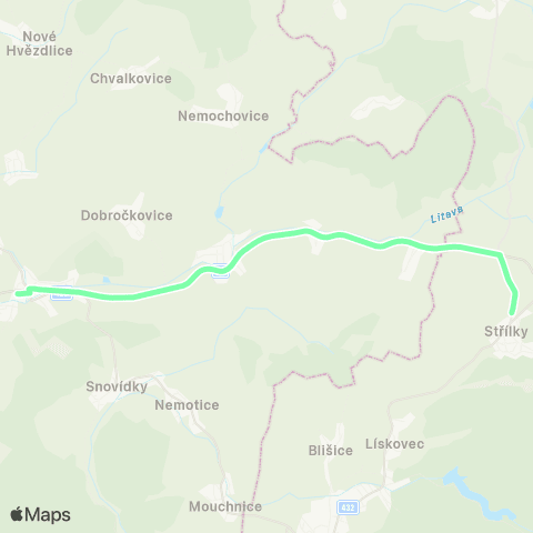IDS JMK Nesovice - Brankovice - Kožušice - Střílky map