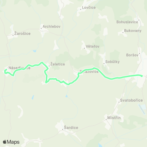 IDS JMK Kyjov - Želetice - Násedlovice map