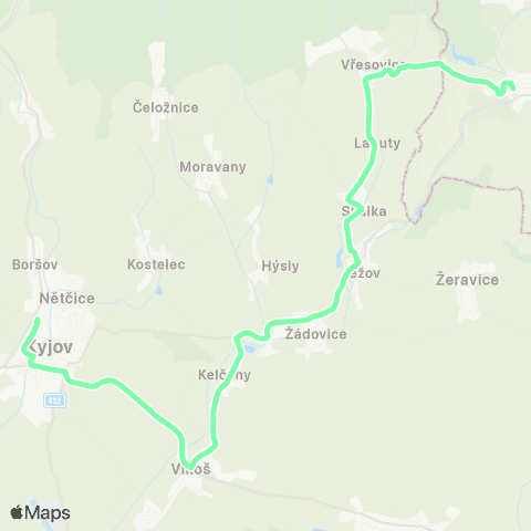 IDS JMK Kyjov - Vlkoš - Žeravice - Osvětimany map