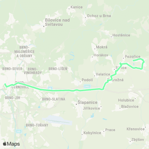 IDS JMK Brno - Pozořice - Viničné Šumice map