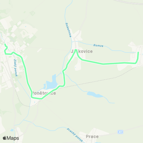 IDS JMK Šlapanice - Jiříkovice - Blažovice map